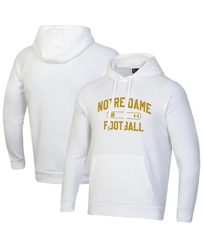 Under Armour Men's White Notre Dame Fighting Irish 2025 Sideline Rival Fleece Hoodie