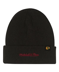 Mitchell & Ness Big Boys and Girls Black Chicago Blackhawks Neon Line Lights Cuffed Knit Hat