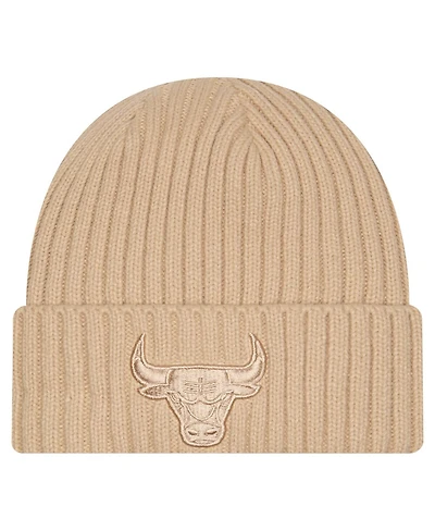 New Era Men's Tan Chicago Bulls Color Pack Cuffed Knit Hat