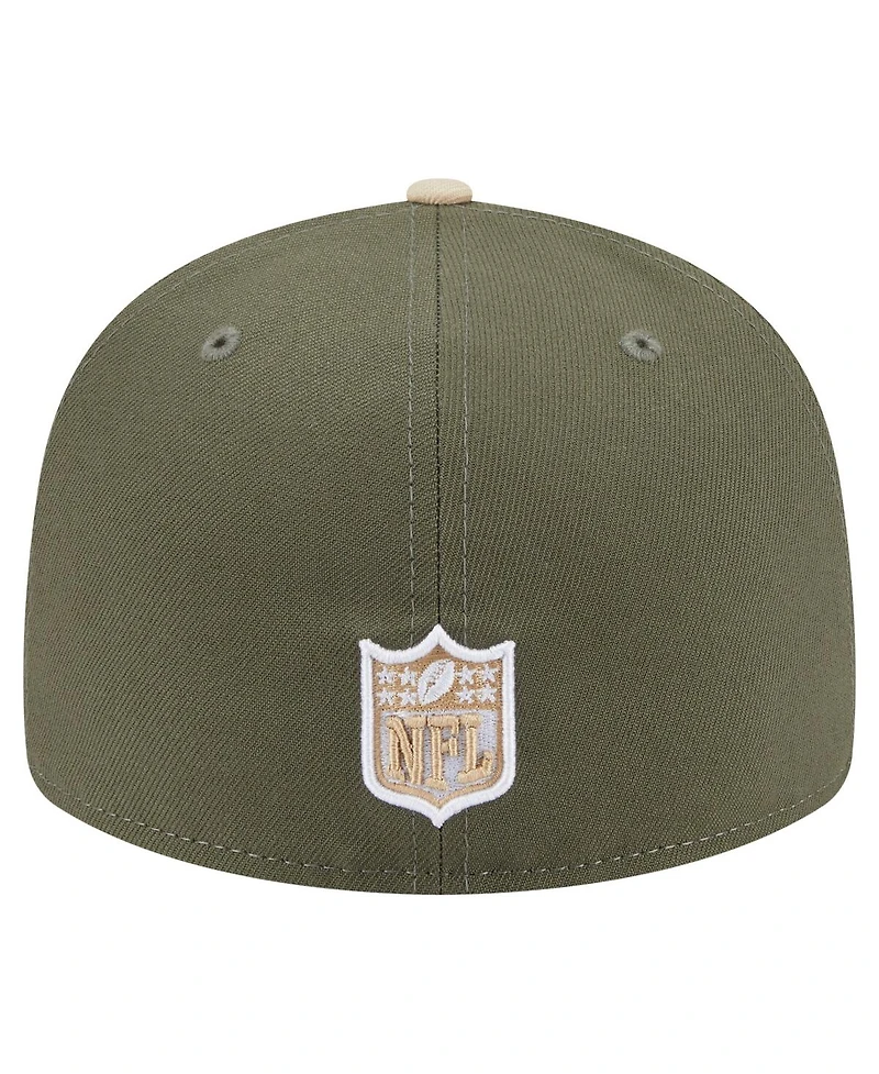 New Era Men's Light Beige/Olive Dallas Cowboys 2-Tone Color Pack Split Panel 59FIFTY Fitted Hat