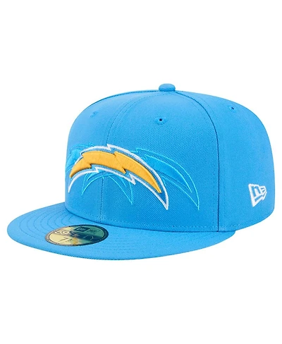 New Era Men's Powder Blue Los Angeles Chargers Tri-Hit 59FIFTY Fitted Hat