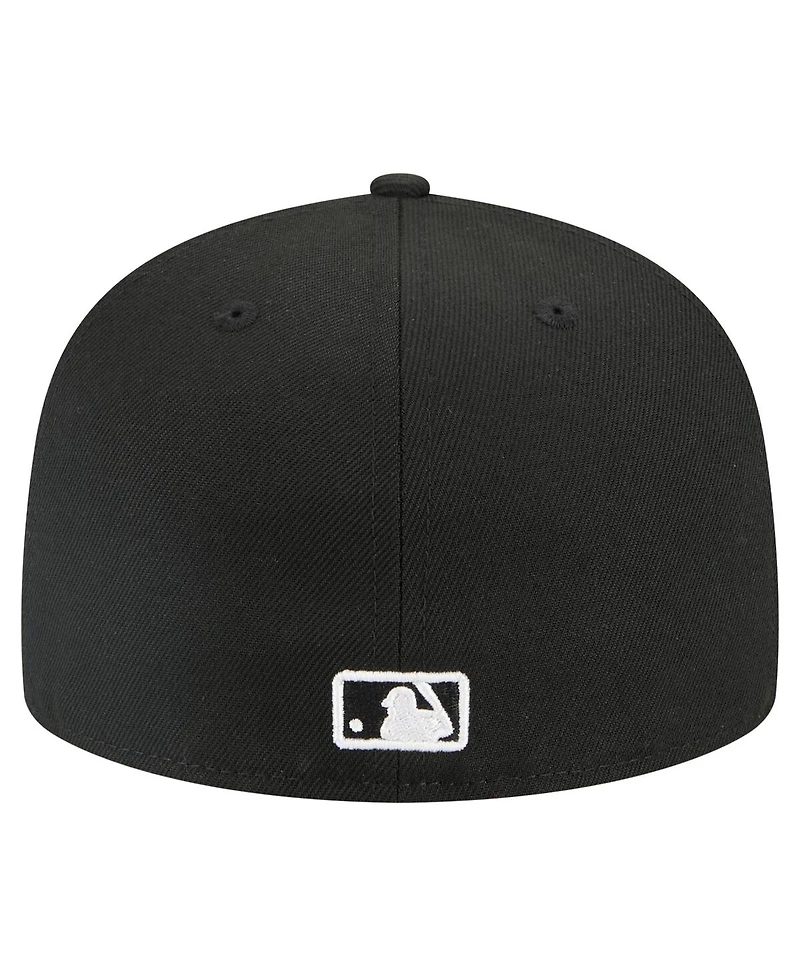 New Era Men's Black Athletics Tri-Hit 59FIFTY Fitted Hat