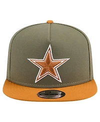 New Era Men's Olive/Brown Dallas Cowboys Two-Tone A-Frame 9FIFTY Snapback Hat