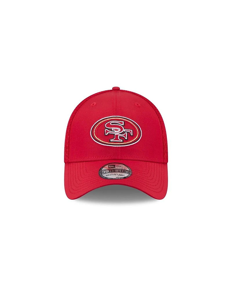 New Era Men's Scarlet San Francisco 49ers Outline 39THIRTY Flex Hat