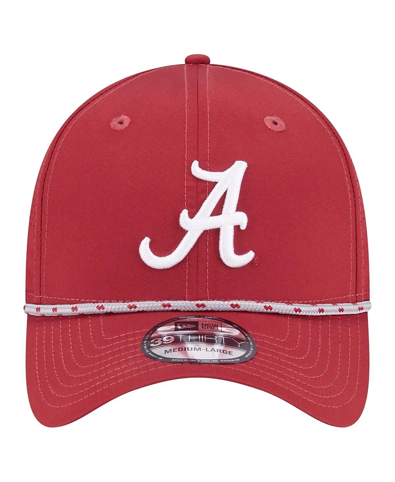 New Era Men's Crimson Alabama Tide Rope 39THIRTY Flex Hat