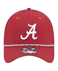 New Era Men's Crimson Alabama Tide Rope 39THIRTY Flex Hat