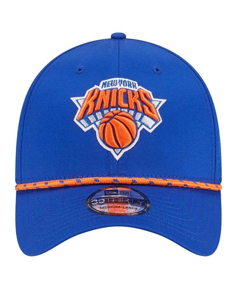New Era Men's Blue York Knicks Featherweight Poly Rope Flex 39Thirty Hat