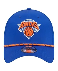 New Era Men's Blue York Knicks Featherweight Poly Rope Flex 39Thirty Hat
