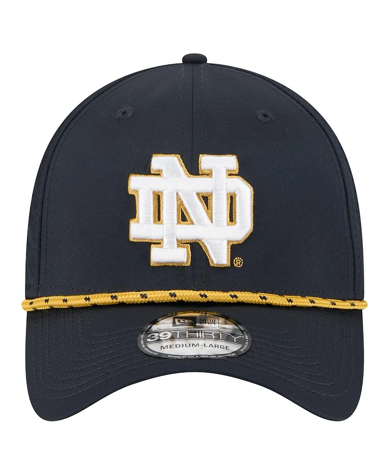 New Era Men's Navy Notre Dame Fighting Irish Rope 39THIRTY Flex Hat
