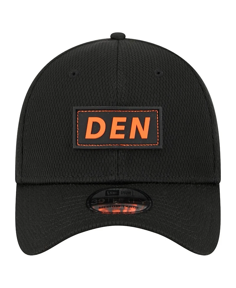New Era Men's Black Denver Broncos Scoreboard 39THIRTY Flex Hat