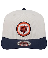 New Era Men's Stone/Navy Chicago Bears Loyal Corduroy 9SEVENTY Adjustable Hat
