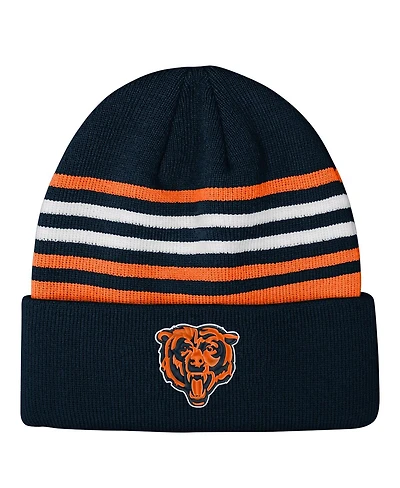 Outerstuff Big Boys and Girls Navy Chicago Bears Essentials Cuffed Knit Hat