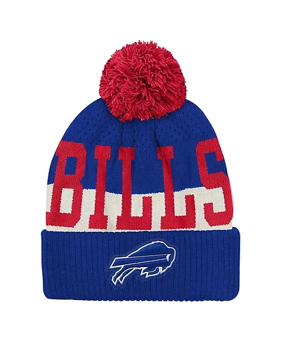 Outerstuff Big Boys and Girls Royal Buffalo Bills Modern Fan Cuffed with Pom Knit Hat
