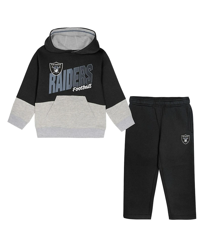 Outerstuff Toddler 2-Piece Orange Denver Broncos Lineman Fleece Hoodie and Pants Set