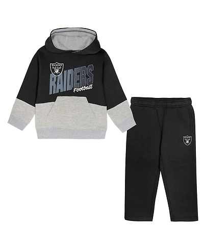 Outerstuff Toddler 2-Piece Orange Denver Broncos Lineman Fleece Hoodie and Pants Set