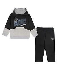 Outerstuff Toddler 2-Piece Orange Denver Broncos Lineman Fleece Hoodie and Pants Set