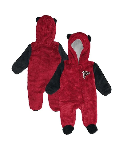Outerstuff Baby Boys and Girls Red Atlanta Falcons Stay Napping Fleece Bunting Full-Zip Sleeper
