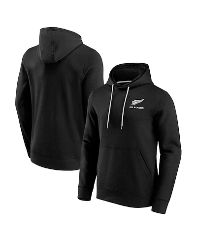 Fanatics Men's Black All Blacks Essentials Logo Fleece Pullover Hoodie