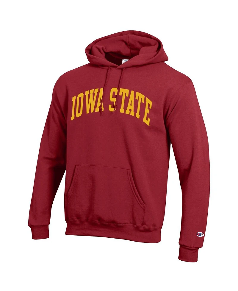 Champion Men's Cardinal Iowa State Cyclones Basic Arch Fleece Pullover Hoodie