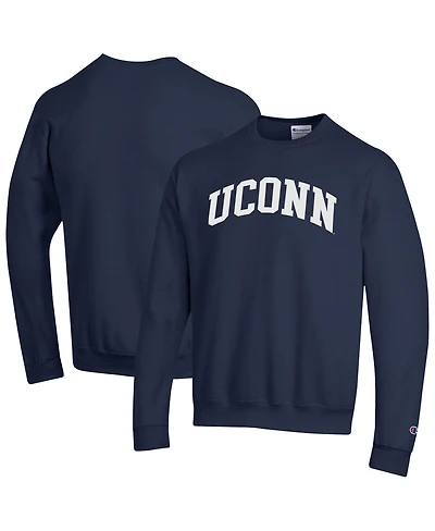 Champion Men's Navy UConn Huskies Basic Arch Fleece Pullover Sweatshirt
