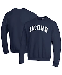 Champion Men's Navy UConn Huskies Basic Arch Fleece Pullover Sweatshirt