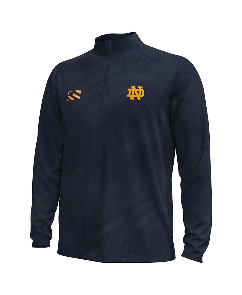 Under Armour Men's Navy Notre Dame Fighting Irish Freedom Collection ArmorFuse Half-Zip Top