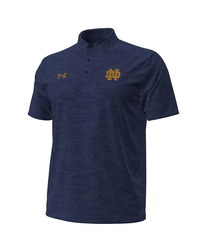 Under Armour Men's Navy Notre Dame Fighting Irish Drive Camo Jacquard Polo Shirt