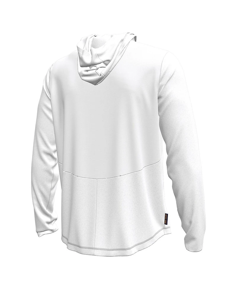 Under Armour Men's White Notre Dame Fighting Irish Sideline Knockout Long-Sleeve Hooded T-Shirt