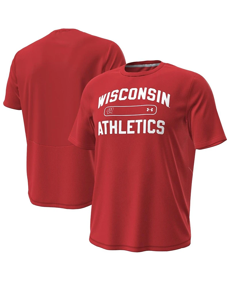 Under Armour Men's Red Wisconsin Badgers Sideline Knockout T-Shirt