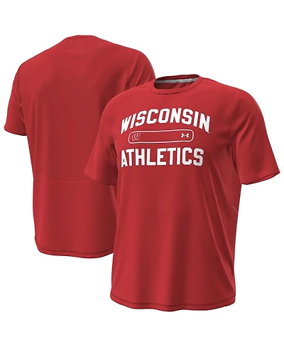 Under Armour Men's Red Wisconsin Badgers Sideline Knockout T-Shirt