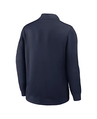 Nike Men's Navy West Virginia Mountaineers 2025 Coaches Premium Dri-fit Half-Zip Pullover Hoodie