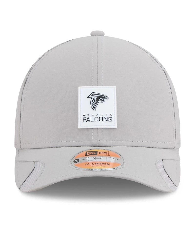 New Era Men's Gray Atlanta Falcons 2025 Sideline M-Crown 9FORTY Adjustable Hat