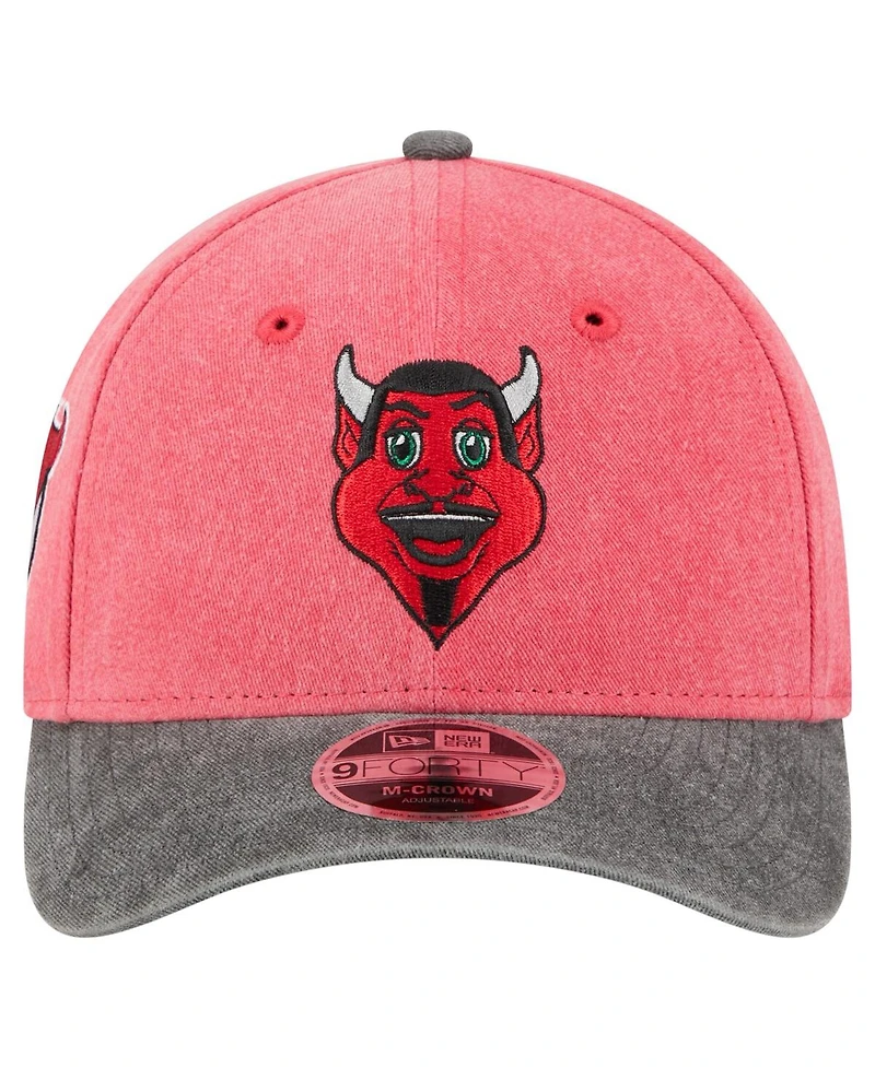 New Era Men's Red/Black New Jersey Devils Mascot 2-Tone 9FORTY Adjustable Hat