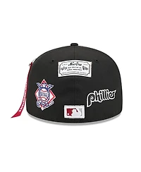 New Era Men's Black Philadelphia Phillies 59FIFTY Fitted Hat