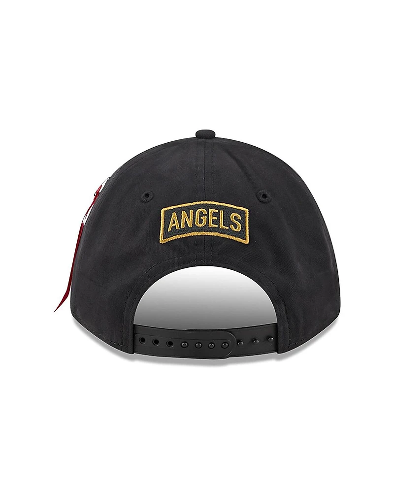 New Era Men's Black Los Angeles Angels A-Frame 9FORTY Adjustable Hat