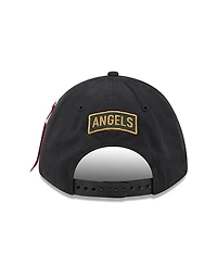 New Era Men's Black Los Angeles Angels A-Frame 9FORTY Adjustable Hat