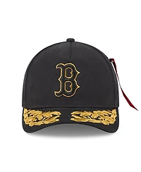 New Era Men's Black Boston Red Sox A-Frame 9FORTY Adjustable Hat