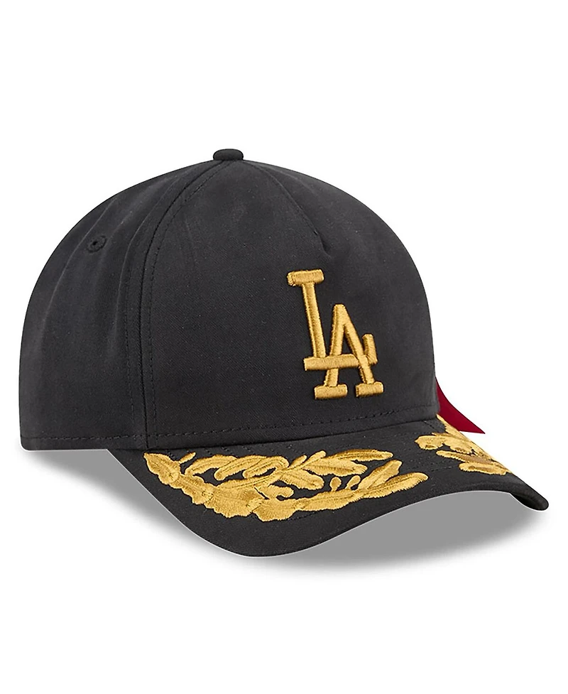 New Era Men's Black Los Angeles Dodgers A-Frame 9FORTY Adjustable Hat