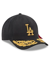 New Era Men's Black Los Angeles Dodgers A-Frame 9FORTY Adjustable Hat