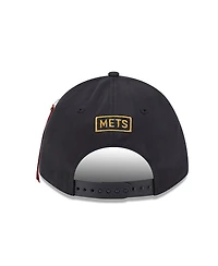 New Era Men's Black New York Mets A-Frame 9FORTY Adjustable Hat