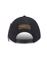 New Era Men's Black New York Yankees A-Frame 9FORTY Adjustable Hat