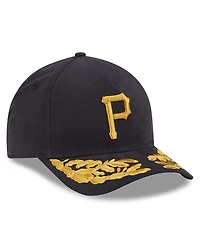 New Era Men's Black Pittsburgh Pirates A-Frame 9FORTY Adjustable Hat