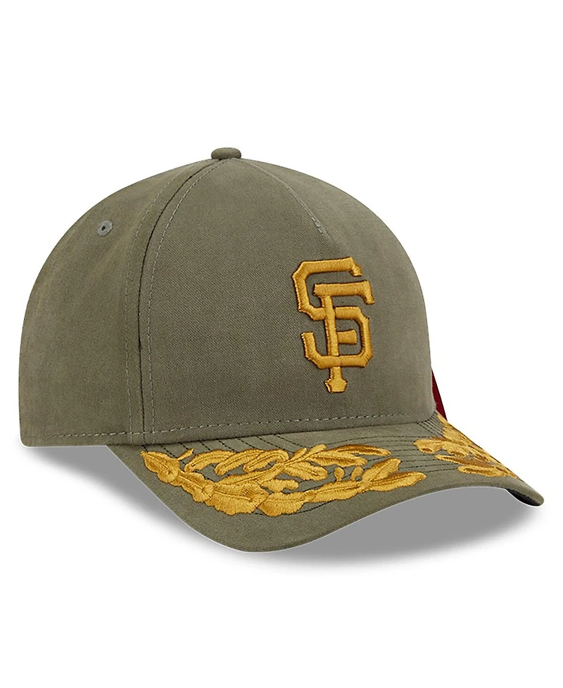 New Era Men's Olive San Francisco Giants A-Frame 9FORTY Adjustable Hat