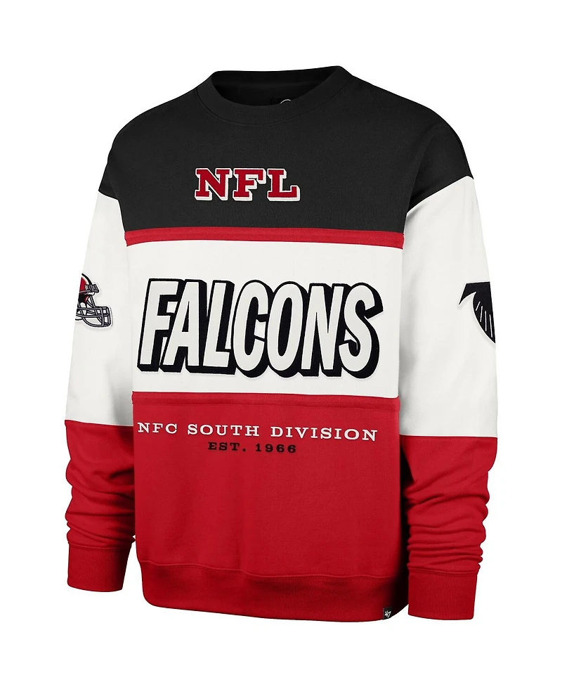 '47 Brand Men's Black/Red Atlanta Falcons Throwback Breeze Maximalist Sweatshirt