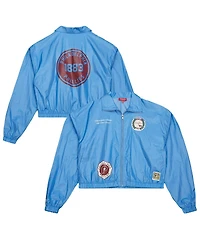 Mitchell & Ness Women's Blue Philadelphia Phillies Nylon Cropped Full-Zip Jacket