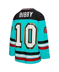 Mitchell & Ness Men's and Women's Mike Bibby Turquoise Vancouver Grizzlies maxed Out Fashion Hockey Jersey