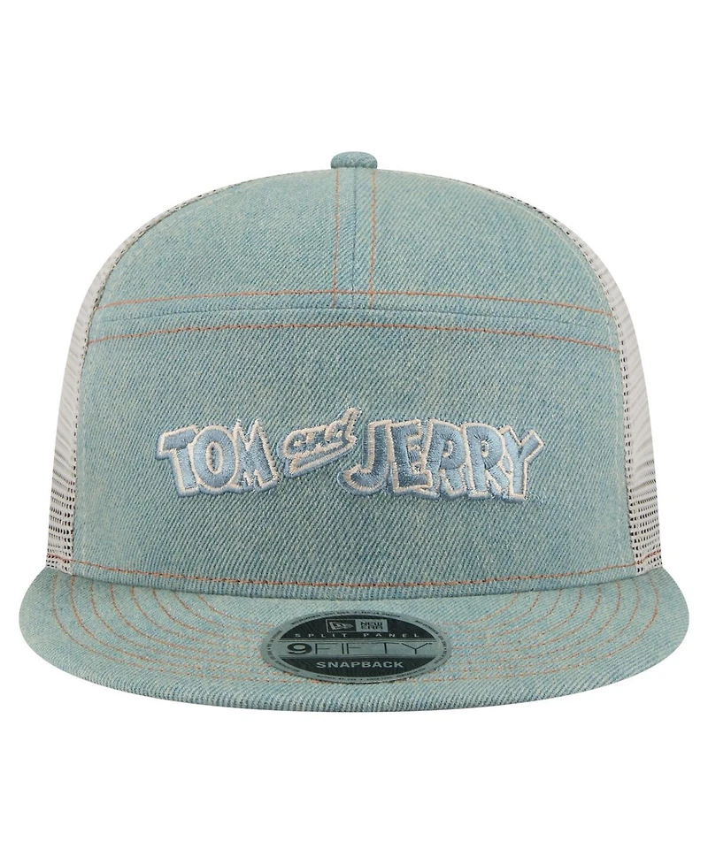 New Era Men's Denim Tom and Jerry Denim 9FIFTY Snapback Hat