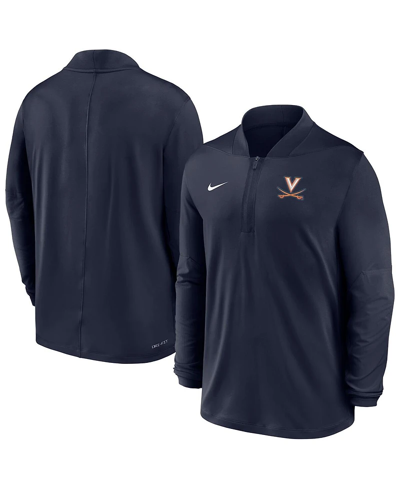 Nike Men's Navy Virginia Cavaliers Dri-fit Half-Zip Pullover Sweatshirt