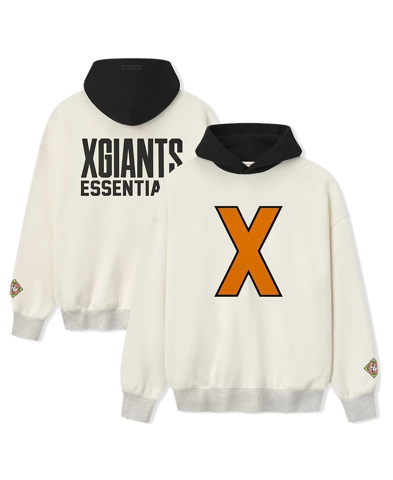 Fear of God Men's Cream/Black Cuban Giants Negro Leagues Baseball Museum Fleece Pullover Hoodie