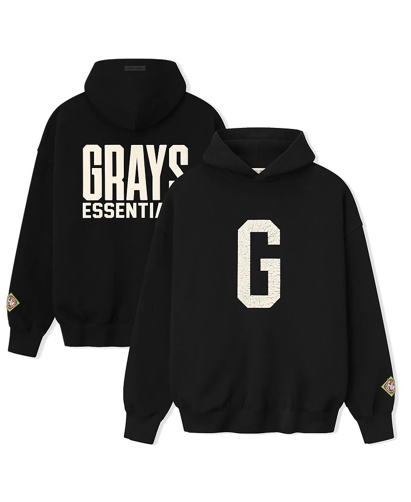 Fear of God Men's Black Homestead Grays Negro Leagues Baseball Museum Fleece Pullover Hoodie